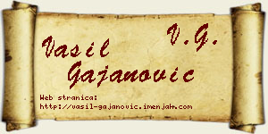 Vasil Gajanović vizit kartica